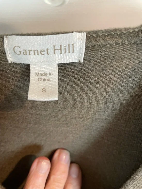 Garnet Hill V-Neck Hoodie Sweater - Picture 4 of 6